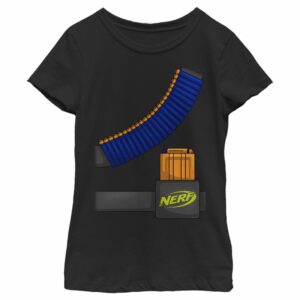 Girl’s Nerf Halloween Tactical Costume With Darts T-Shirt