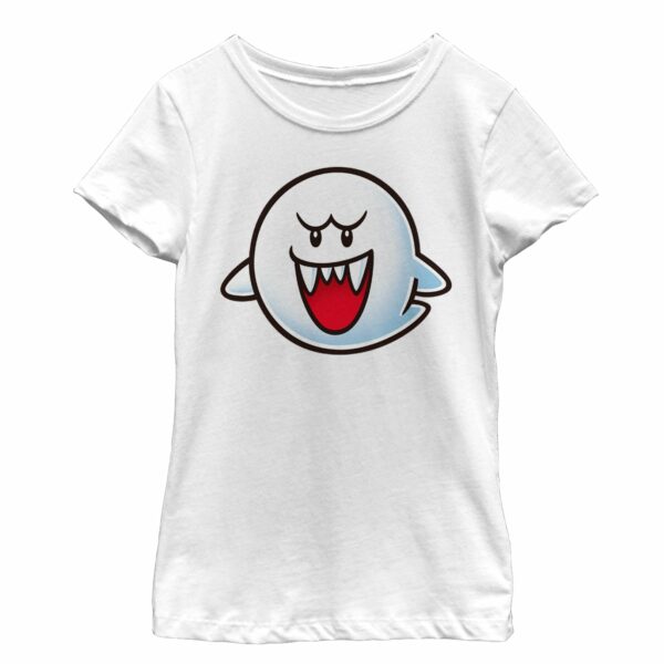 Girl’s Nintendo Mario Boo Ghost Smile T-Shirt