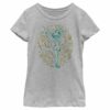 Girl’s Peter Pan Halloween Tinkerbell Line Art Green T-Shirt