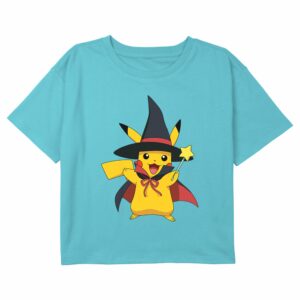 Girl’s Pokemon Halloween Pikachu Magic Wand T-Shirt