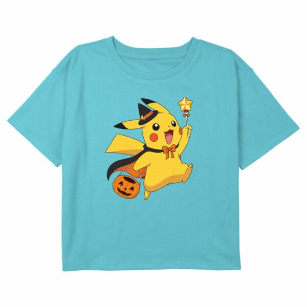 Girl’s Pokemon Halloween Pikachu Wizard T-Shirt