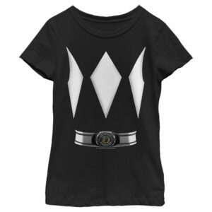 Girl’s Power Rangers Black Ranger Costume Tee T-Shirt