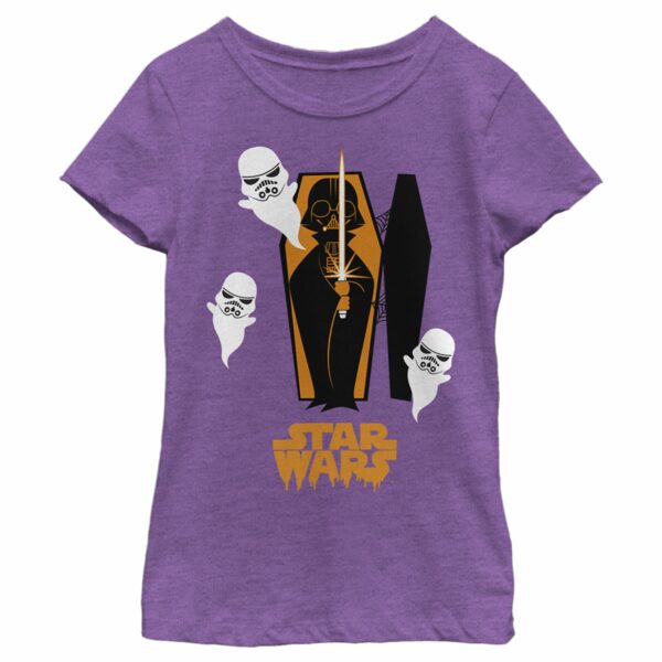 Girl’s Star Wars A New Hope Halloween Darth Vader Coffin T-Shirt