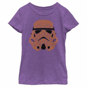 Girl’s Star Wars A New Hope Halloween Stormtrooper Jack-O’-Lantern Fill T-Shirt