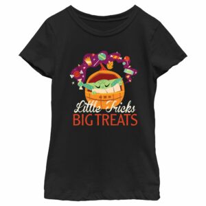 Girl’s Star Wars The Mandalorian Halloween Grogu Big Treats T-Shirt