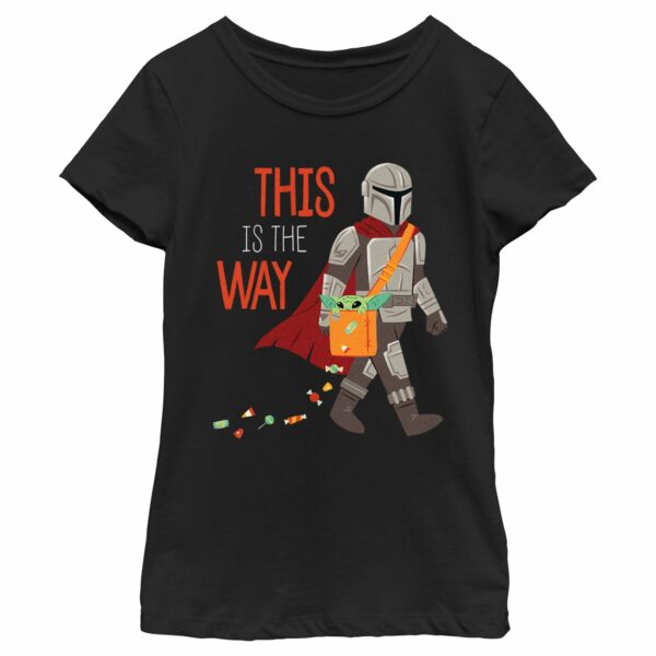 Girl’s Star Wars The Mandalorian Halloween Grogu This is the Way T-Shirt