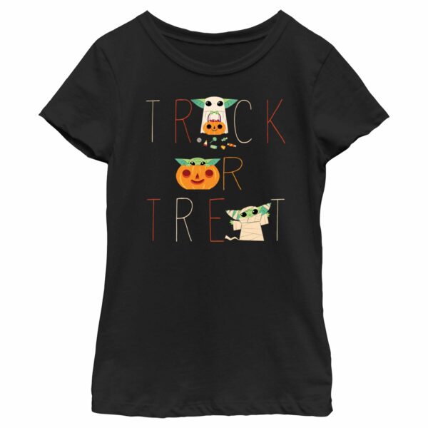 Girl’s Star Wars The Mandalorian Halloween Grogu Trick or Treat T-Shirt