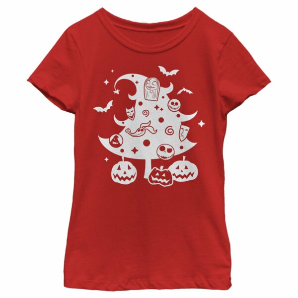 Girl’s The Nightmare Before Christmas Character Christmas Tree T-Shirt