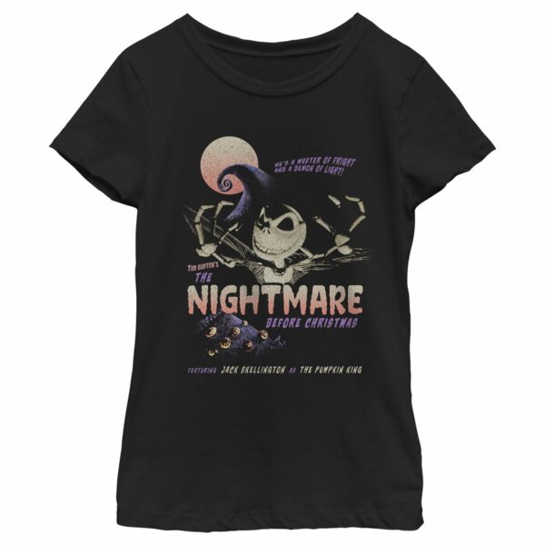 Girl’s The Nightmare Before Christmas Jack Retro Movie Poster T-Shirt