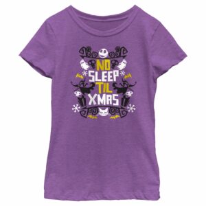 Girl’s The Nightmare Before Christmas No Sleep Til Christmas T-Shirt