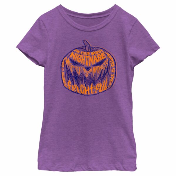 Girl’s The Nightmare Before Christmas Pumpkin King Script T-Shirt