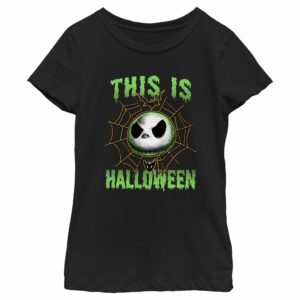 Girl’s The Nightmare Before Christmas This Is Halloween Jack Face T-Shirt