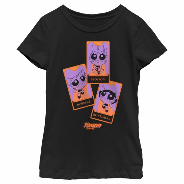 Girl’s The Powerpuff Girls Halloween Tarot Cards T-Shirt