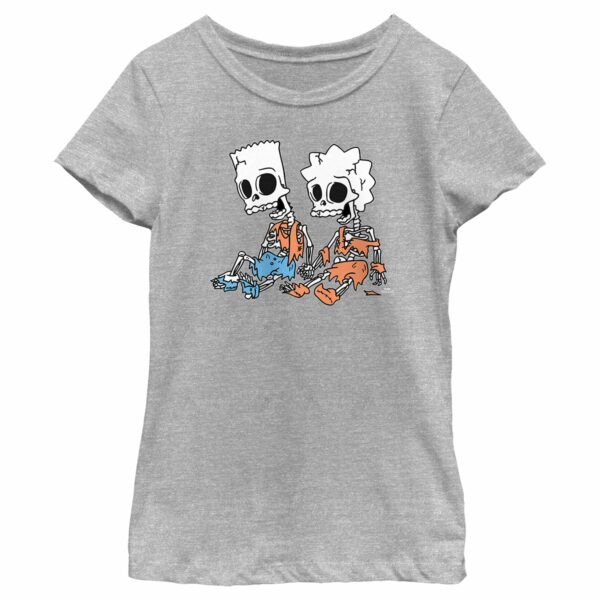 Girl’s The Simpsons Skeleton Bart and Lisa T-Shirt