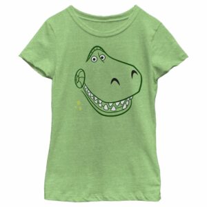 Girl’s Toy Story Grinning Rex Face T-Shirt