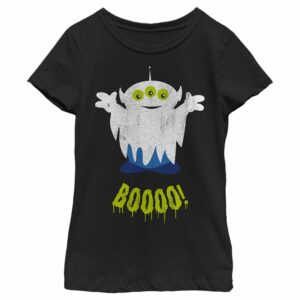 Girl’s Toy Story Halloween Squeeze Alien Boo Ghosts T-Shirt