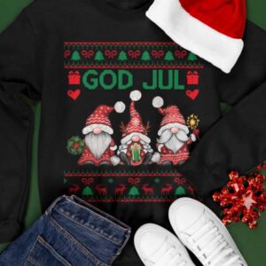 Gnome God Jul Christmas Sweatshirt