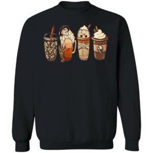 Horror Movie And Coffee Halloween Sweatshirt 1