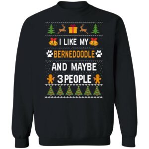 I Like My Bernedoodle And Maybe 3 People Sweatshirt 1