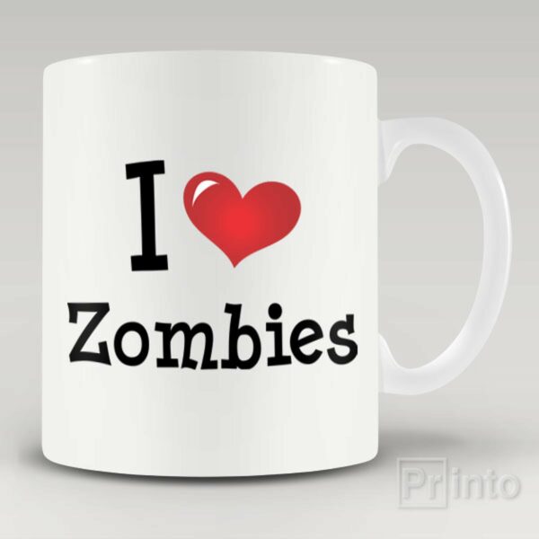 I Love Zombies Mug