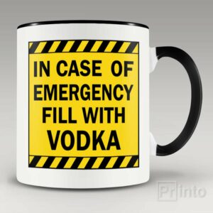 In case of emergency fill with vodka mug