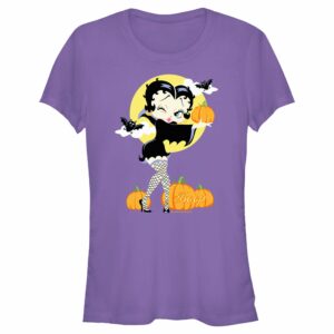 Junior’s Betty Boop Halloween Pumpkins T-Shirt