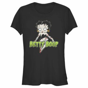 Junior’s Betty Boop Halloween Zombie Logo T-Shirt