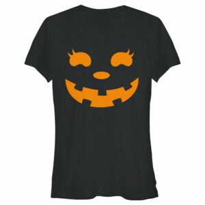 Junior’s CHIN UP Halloween Jack o’ Lantern Face T-Shirt