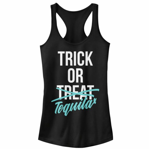 Junior’s CHIN UP Halloween Trick or Tequila Racerback Tank Top