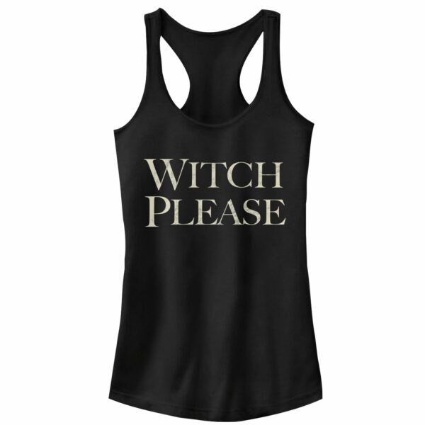 Junior’s CHIN UP Halloween Witch Please Text Racerback Tank Top