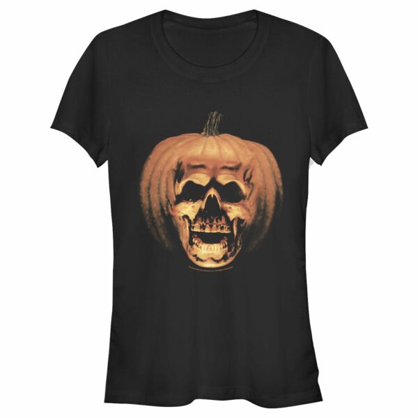 Junior’s Halloween II Skeleton Carved Pumpkin T-Shirt