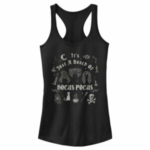 Junior’s Hocus Pocus It’s Just a Bunch of Hocus Pocus Icons Racerback Tank Top