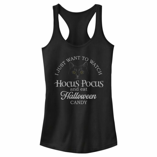 Junior’s Hocus Pocus Just Want to Eat Halloween Candy Racerback Tank Top