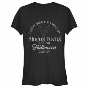 Junior’s Hocus Pocus Just Want to Eat Halloween Candy T-Shirt