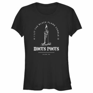 Junior’s Hocus Pocus Lit Black Flame Candle T-Shirt