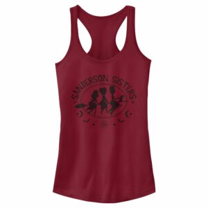 Junior’s Hocus Pocus Sanderson Sisters Broom Silhouette Racerback Tank Top