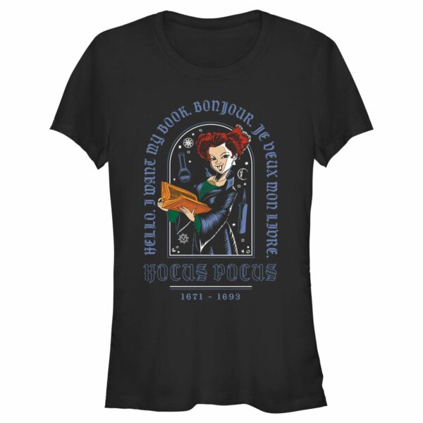 Junior’s Hocus Pocus Winifred Want Book T-Shirt