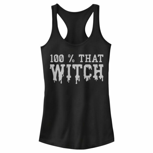 Junior’s Lost Gods Halloween 100% That Witch Racerback Tank Top