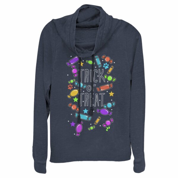 Junior’s Lost Gods Halloween Candy Explosion Cowl Neck Sweatshirt