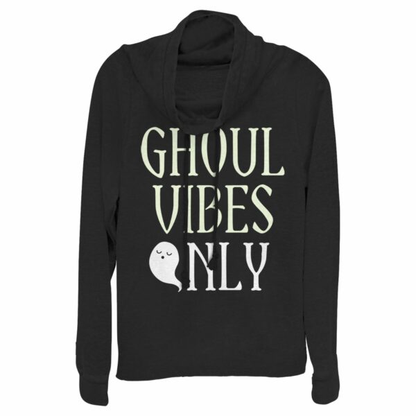 Junior’s Lost Gods Halloween Ghoul Vibes Only Cowl Neck Sweatshirt