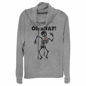 Junior’s Lost Gods Halloween Oh Snap Cowl Neck Sweatshirt