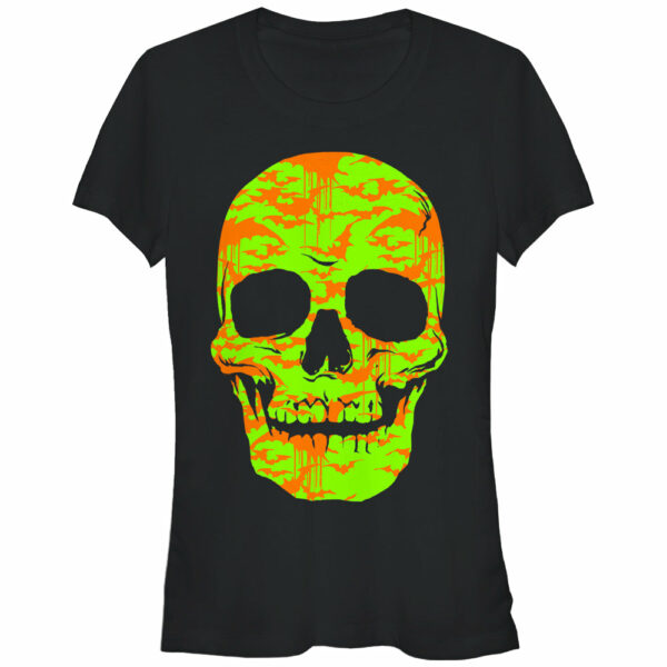 Junior’s Lost Gods Halloween Skull Bats in Flight Face T-Shirt