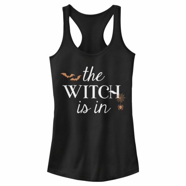 Junior’s Lost Gods Halloween The Witch Is In Racerback Tank Top