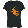 Junior’s Lost Gods Halloween Witch on a Broomstick T-Shirt