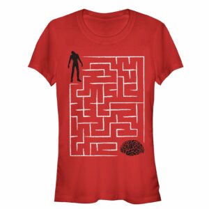 Junior’s Lost Gods Halloween Zombie Brain Teaser Maze T-Shirt