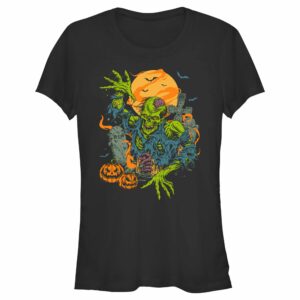 Junior’s Lost Gods Halloween Zombie Scene T-Shirt