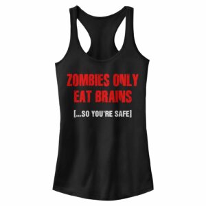 Junior’s Lost Gods Halloween Zombies Eat Brains Racerback Tank Top