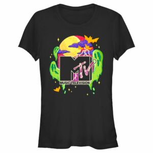 Junior’s MTV Colorful Halloween Logo T-Shirt