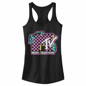 Junior’s MTV Dragon Checker Logo Racerback Tank Top