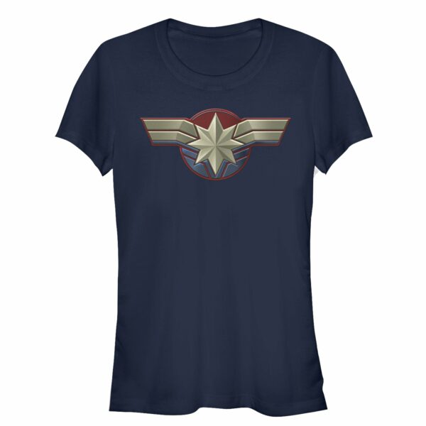 Junior’s Marvel Captain Marvel Simple Star Symbol T-Shirt